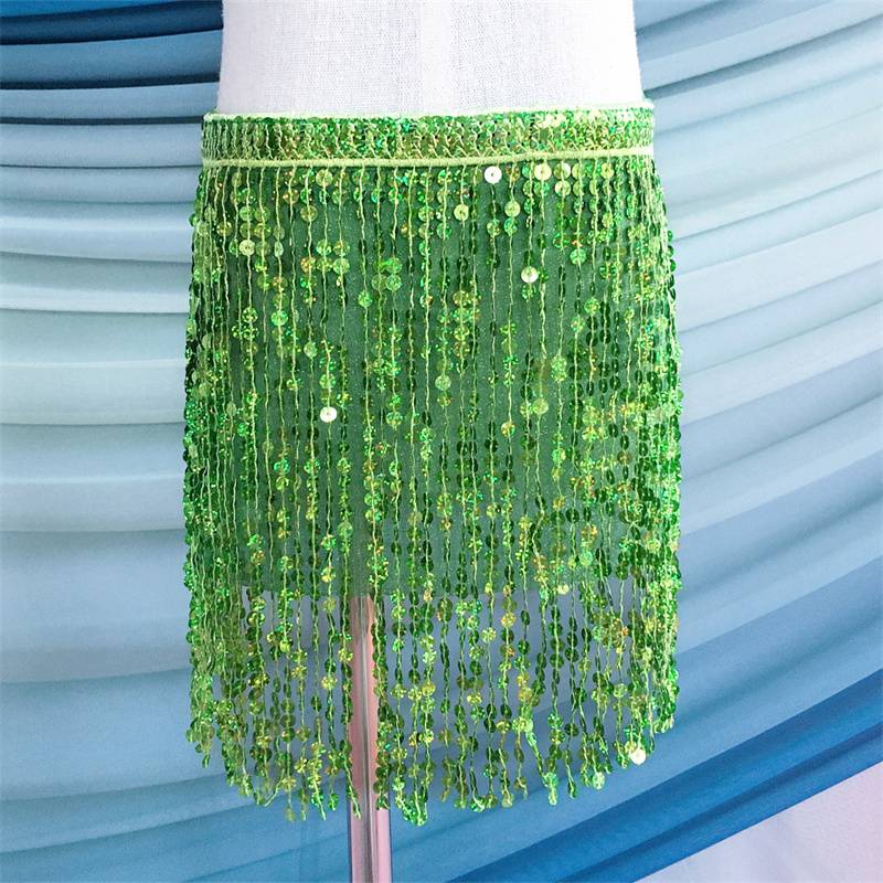 A single-story green bead in a silver-deep green turban